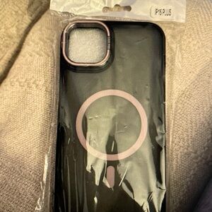 Elegant Black and Pink Case for iPhone 15 Plus